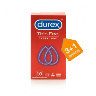 Durex Feel Thin Extra lube condooms (3+1 GRATIS)