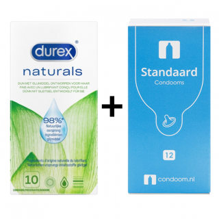 Durex Naturals Condooms (10 stuks + GRATIS CNL Standaard 12st.)