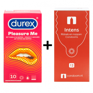 Durex Pleasure Me Condooms (10 stuks + GRATIS CNL Intens 12st.)