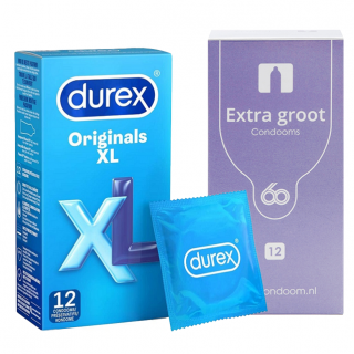 Durex Originals XL (60mm) (12 stuks + GRTIS CNL Extra Groot 12 stuks)