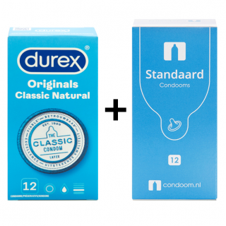 Durex Originals Classic Natural condooms (12 stuks + 12 CNL Standaard)