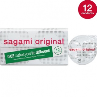 Sagami Original 0.02 - ultradunne latexvrije condooms (12 stuks)