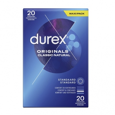 Durex Originals Classic Natural condooms Maxi Pack (80st + 20st GRATIS)