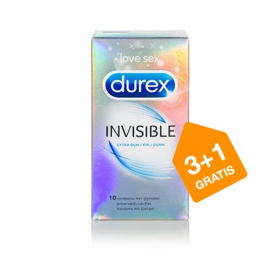Durex Invisible Condooms extra dun (3+1 GRATIS)