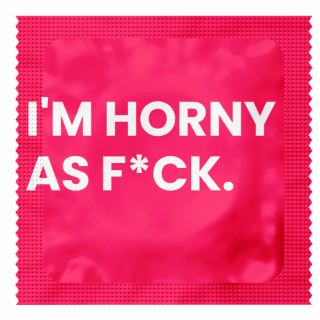 Roze foto condooms (I'm Horny As Fuck)