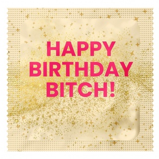 Verjaardagscondooms (Happy Birthday Bitch)
