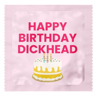 Verjaardagscondooms (Happy Birthsday Dickhead)