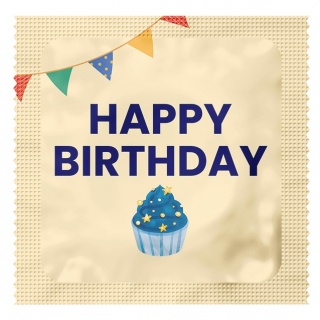 Verjaardagscondooms (Happy Birthday Cupcake)