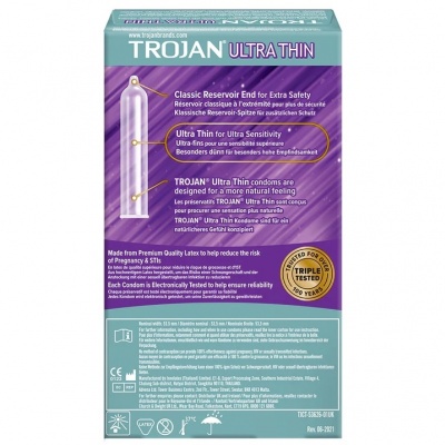 Trojan Ultra Thin condooms (48st. + 12st. GRATIS)