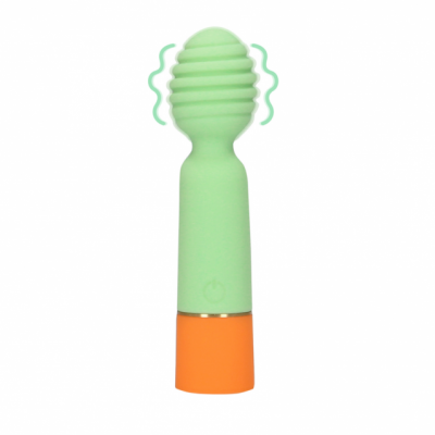 Loveline Geribbelde Mini Vibrator met USB aansluiting (Lente Groen)