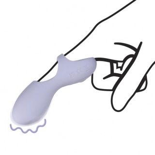 Siliconen vinger vibrator (paars)