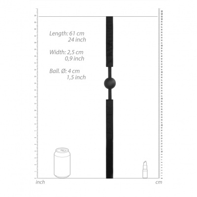 Verstelbare Siliconen Ball Gag (zwart)