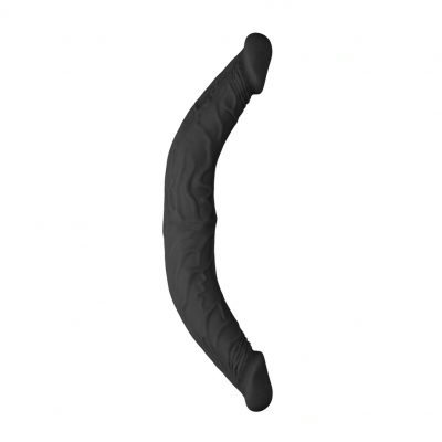 RealRock Realistische Dubbele Dildo Flexibel en Veelzijdig Ø 3.2cm 34 cm (Zwart)