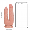 RealRock Dubbele Pret Dildo Met Zuignap - Ø 3.8cm, 15,20cm