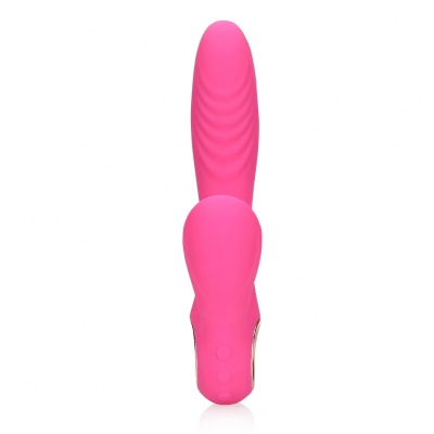 Tongue Flickering and Heating Rabbit Vibrator (Pink)