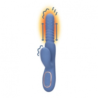 Warming Rotating & Thrusting Vibrator  (Blue Nova)