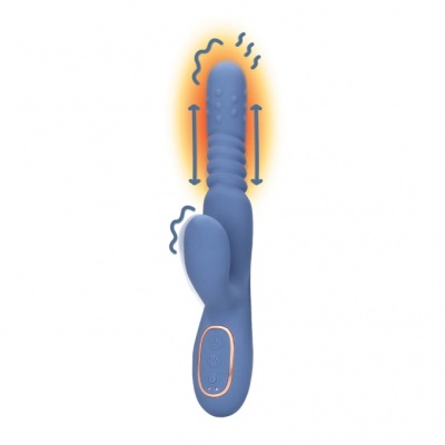 Warming Rotating & Thrusting Vibrator  (Blue Nova)