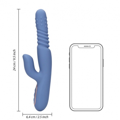 Warming Rotating & Thrusting Vibrator  (Blue Nova)