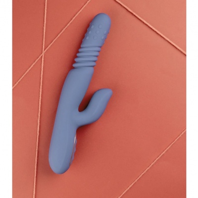 Warming Rotating & Thrusting Vibrator  (Blue Nova)