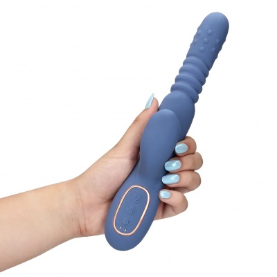 Warming Rotating & Thrusting Vibrator  (Blue Nova)