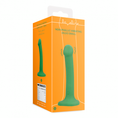 Loveline Vibrerende Dildo met Eikel en Zuignap - Small (bos groen)