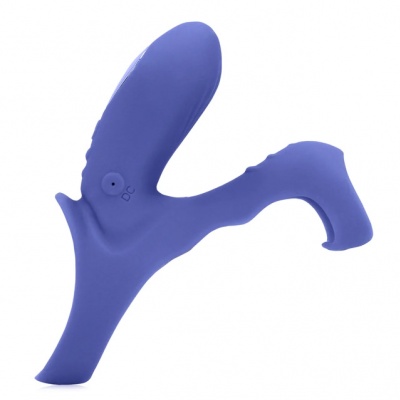 Vibrerende cockring met clitorisstimulatie (blue)