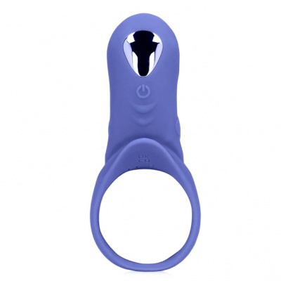 Vibrerende cockring met clitorisstimulatie (blue)