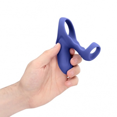 Vibrerende cockring met clitorisstimulatie (blue)