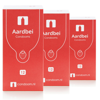 Condooms.be Aardbei Condooms (2x 12st + 12 Gratis)