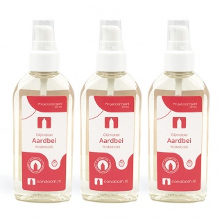 Condooms.be Glijmiddel Aardbei  — 2x 100ml + 100ml Gratis