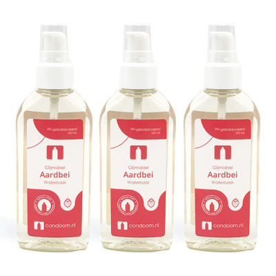 Condooms.be Glijmiddel Aardbei  (2x 100ml + 100ml Gratis)