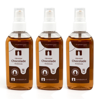 Condooms.be Glijmiddel Chocolade (2x 100ml + 100ml Gratis)