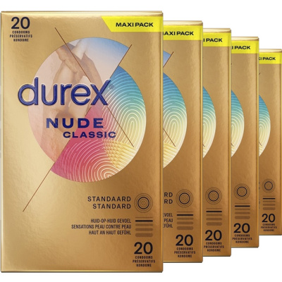 Durex Nude Classic Condooms (latex) (80st + 20st GRATIS)