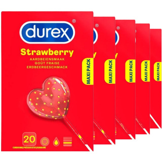 Durex Condooms Aardbeiensmaak  — 80st. + 20st.GRATIS