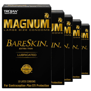 Trojan Magnum Bareskin condooms — 40 + 10 st GRATIS