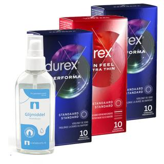 Durex Combinatiepakket + 100ml glijmiddel  — 30 stuks