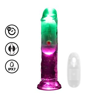 RealRock – Transparante LED Dildo met Afstandsbediening — 15cm