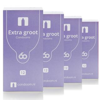 Condooms.be Extra Groot Condooms 60mm — 2 + 2 Gratis