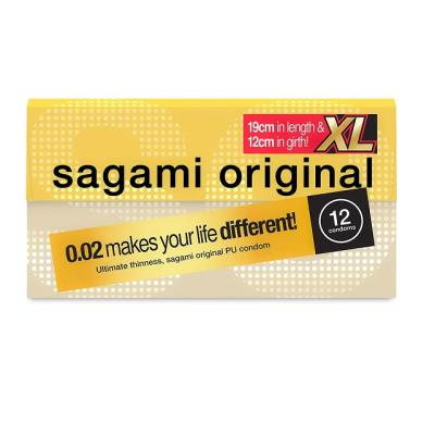 Sagami Original 0.02 - ultradun latexvrij 61mm- Maat XL (12 stuks)