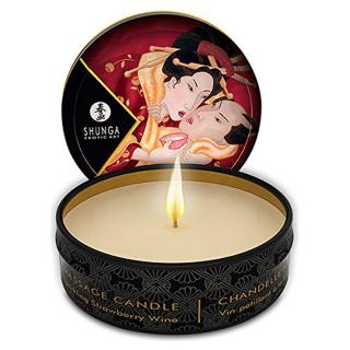 Shunga - Mini Massagekaars &mdash; Strawberry/Romance