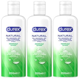 Durex Glijmiddel Natural Grootverpakking &mdash; 3x 250ml